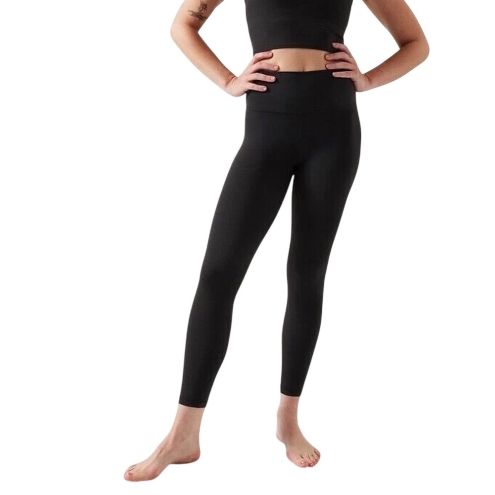 Athleta Transcend 7/8 Tight Womens Medium Black High Rise Yoga Leggings NEW